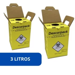 3L Caixa Coletora de Material Perfuro Cortante Descarpack