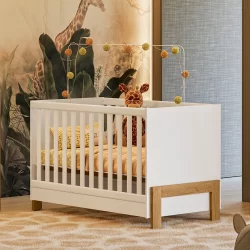 Berço Americano Fantasia Vira Cama Com Grade De Proteção