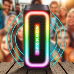Caixa de som Bluetooth Portátil Com Luz Led RGB