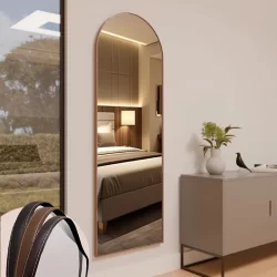 Espelho Janela E13 Moldura em Couro 115cm 150cm 170cm  Corpo Inteiro Luxo Promoção Lançamento Com Suporte