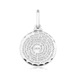 Pingente em prata 925 pai nosso pequeno 11mm
