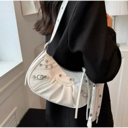Bolsa Feminina de Ombro Transversal Estilo Rebite Vem com Carteirinha B5003