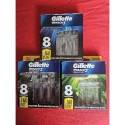 Gillette Mach3 ,, Sensitive ou carbono com 8 unidades  podendo ser caixas com 4 , 2 ou 8 unidades  ( total 8 cargas ) !