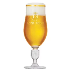 Taça de Cristal Baden Baden Brasao com Relevo para Cerveja 360ml - Ruvolo