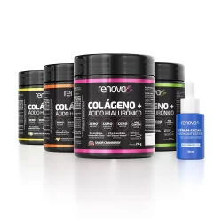 4 Potes Colágeno Verisol + Sérum Hidratante - Renova Be