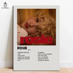 Quadro Placa Decorativa Rosé Rosie em MDF 28x20cm