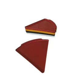 Kit  de 4 a 10 Unidades Prato De Pizza Triangular de Plástico Diversas Cores