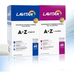 Kit Lavitan A-Z - Lavitan A-Z Mulher com 60 Caps - Multivitamínico Minerais