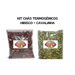 kit chá de hibisco e cavalinha 100% natural premium