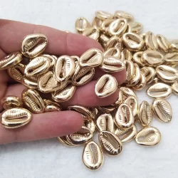 Buzios Dourado 100 unidades Miçanga para Colar Pulseira
