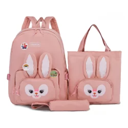 Mochila de 3 peças - Cute cartoon shape student school bag 8202