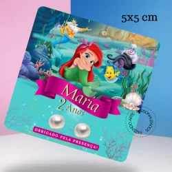 Tag Personalizada para Festas Infantis e Adultos + Pares de Brincos para Lembrancinhas e Mimos