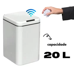 Lixeira com Sensor Automático Inteligente Abre Fácil 20 litros