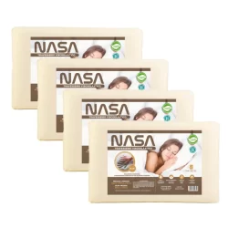 Kit Com 4 Travesseiro Nasa-X Original Grande Viscoelástico Antialérgico Macio- Previne Dores