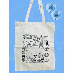 Ecobag de Lona com Estampa do Rio de Janeiro
