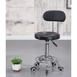 Cadeira Mocho Estetica Odontologia Base Cromada Tatuador Podóloga Clinica Dentista Salão Escritório Penteadeira