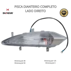 Pisca Seta Lado Direito Shineray Jet 49 Jet 50 Jet 125 Jet X Dianteiro