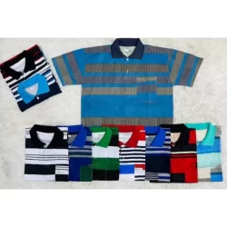 Kit 03 Camisa Gola Polo Masculina Plus Size Listrada Tendência Casual g1.g2. g3 COM BOLSO