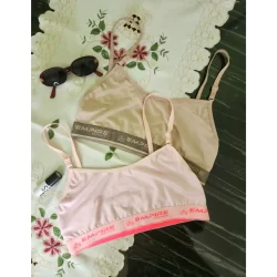Kit com 3 Top Feminino Forrado Microfibra Lingerie