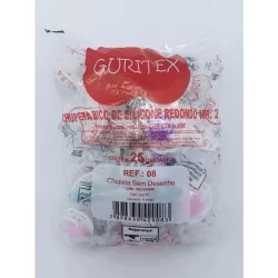 Chupeta Guritex com bico Redonda c/ 25 unidades