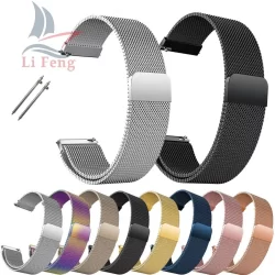 Pulseira Metal Para Galaxy Watch3 41/45 Active2 Amazfit Bip GTR42/47mm GTS GTR3PRO 20/22mm