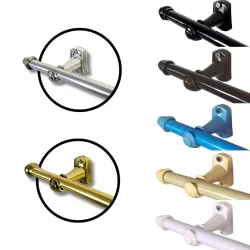 Varão Bastão Cortina Simples 3,00 metros 19mm Quarto Sala Pronto p/ Instalar Tubo Barra Modelo Suporte