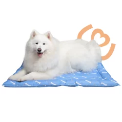 Colchonete Almofada Gelada Pet Refrescante 100x70cm Dias Quentes Verão Calor Cachorro Gato MecG Pet