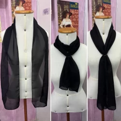 Echarpe Preta preto - uniforme /empresas/igrejas/congresso/eventos