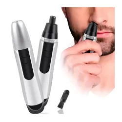 Pelos Nariz Orelha Cortador Aparelho Cinza Pilha Compacto pilha AA Lâmina Inoxidável