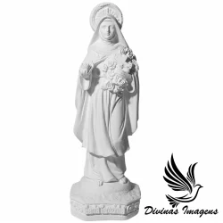 Imagem Santa Terezinha 20cm Gesso Cru Retocado Alta Definição Nos Detalhes