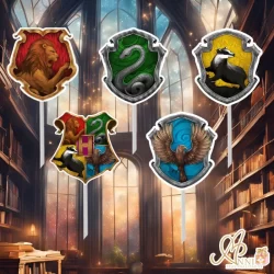 Toppers De Docinhos Harry Potter -Casas De Hogwarts Decoração de Festa