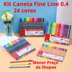 Kit Canetas Coloridas  cores 24un/48un/ 60un/ 80un/ 120un/ 168un  1ª Linha