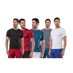 kit 4 (QUATRO) camisetas 100% POLIESTER masculina lisa academia