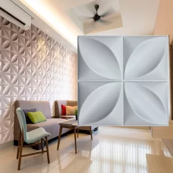KIT 100 Placas de PVC 3D 25X25Cm Decorações Para Sala e Cozinha