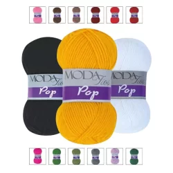 Kit 3 Novelos Fio de Lã Pop de Alta Qualidade 40G Tex 416 Artesanato Moda Fios Escolha a cor no Chat