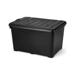 Caixa Organizadora HeavyBox 95 Litros Com Rodas e Travas na Tampa - Promoção