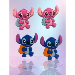Aplique Emborrachado Infantil Stitch Mochila Volta as Aulas Laços Tiaras Prendedores Artesanato