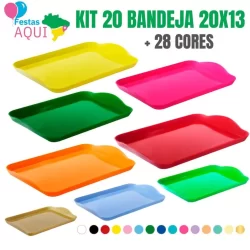 Kit 20 Bandeja pra festa 20x13