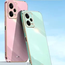 Capinha Com Borda Dourada Para Xiaomi /Poco/Redmi Diversos modelos