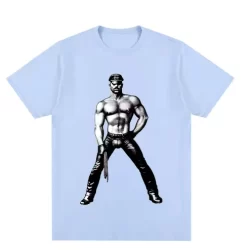 Camiseta Camisa Blusa Algodão Unissex Tom of Finland Art LGBT GAY Rainbow COWBOY