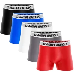 5 Cuecas Boxer Box Lisa Microfibra Masculina Com Forro