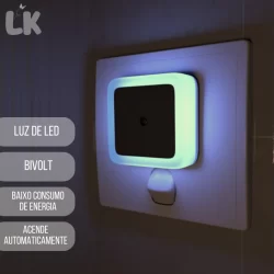 Luz Noturna de LED com Sensor Bivolt Luminária Quarto Bebê Buba