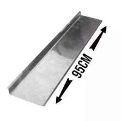 kit 10 Rufo Calha Rufo Aço Galvanizada 20cm x 95cm - Ideal para Vedação de Telhados e Paredes telhado livre de vazamento