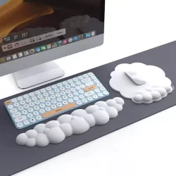 Confortável Tapete De Descanso Para O Pulso Do Mouse Em Forma De Nuvem Teclado Almofada De Apoio