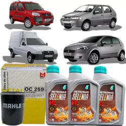 Kit 3 Óleo Petronas Selenia Semissintético 15w40 E Filtro