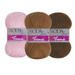 Kit 3 Novelos Linha Fio de Lã Fama de Alta Qualidade 100G Tex 476 Artesanato  Moda Fios