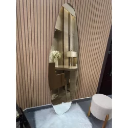 Espelho 115cm x 60cm Orgânico Polido Lapidado Luxo Quarto Sala Banheiro Salão