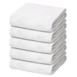 Pacote com 5 Fraldas de Pano Luxo Lisa Branca Marca Minasrey p/ Bebês e Recém-Nascidos 70cm x 70cm - 100% Algodão Tecido