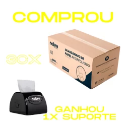Guardanapo de Mesa Papel Interfolhado 6000 Folhas 100 % Celulose 10x20 Cm Nobre