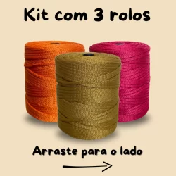 Fio Nautico 5mm Poliester Kit com 3 Rolos 28,90 Cada